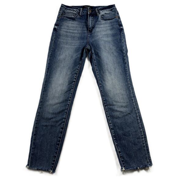 Judy Blue Denim - Judy Blue Mid Waist Relaxed Fit Denim Jeans 7/28 Stretch High Rise